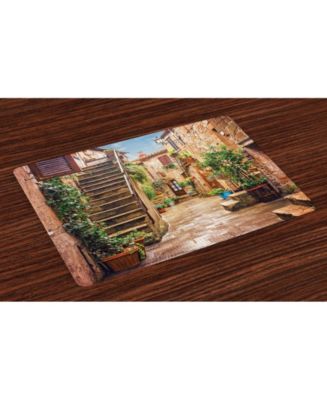 Ambesonne Italian Place Mats, Set of 4 - Macy's