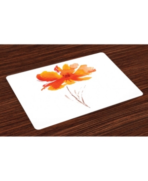 Ambesonne Watercolor Flower Place Mats Set of 4