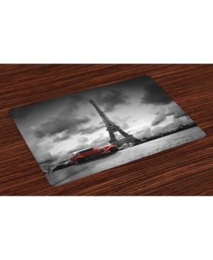 Ambesonne Eiffel Tower Place Mats Set of 4