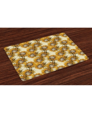Ambesonne Sunflower Place Mats Set of 4