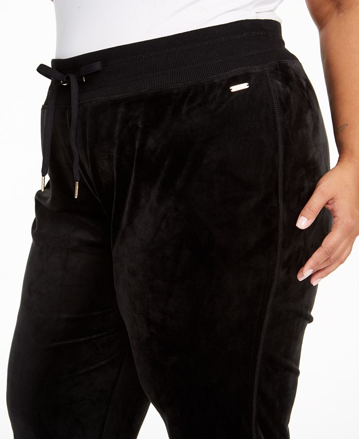 calvin klein velour jogger pants