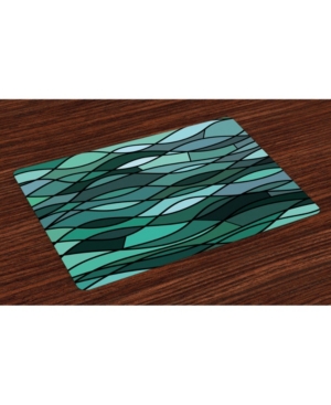 Ambesonne Teal Place Mats Set of 4