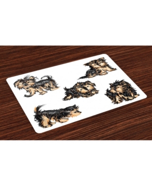 Ambesonne Yorkie Place Mats Set of 4