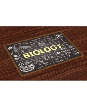 Ambesonne Educational Place Mats Set of 4