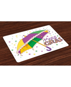 Ambesonne Mardi Gras Place Mats Set of 4