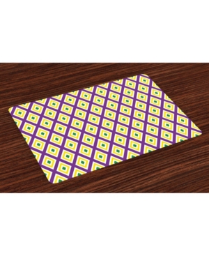 Ambesonne Mardi Gras Place Mats Set of 4