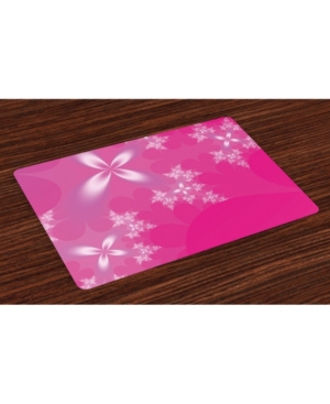 Ambesonne Hot Pink Place Mats Set of 4