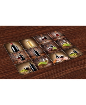 Ambesonne Wine Place Mats Set of 4