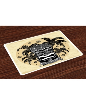Ambesonne Tiki Bar Place Mats Set of 4
