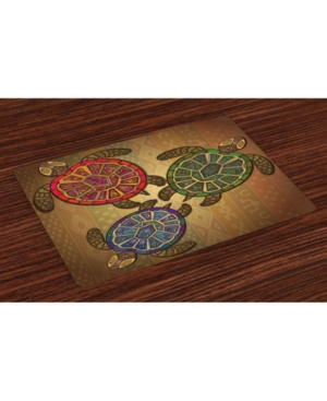 Ambesonne Turtle Place Mats Set of 4