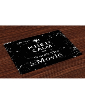 Ambesonne Keep Calm Place Mats Set of 4