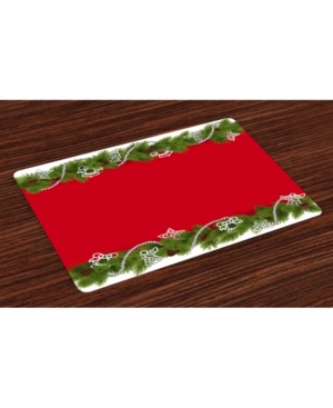 Ambesonne Christmas Place Mats Set of 4