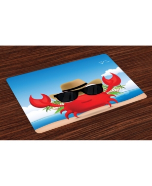 Ambesonne Crabs Place Mats Set of 4