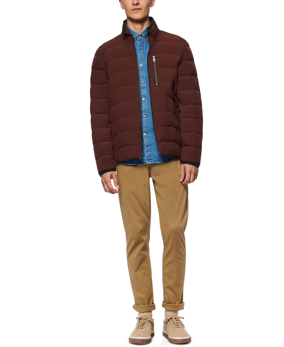 Marc New York Men's Carlisle Stretch Packable Moto Jacket