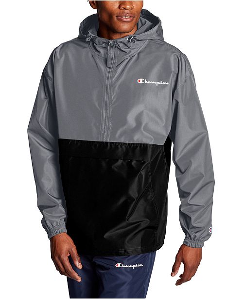 Champion Men S Colorblocked Packable Half Zip Jacket Reviews