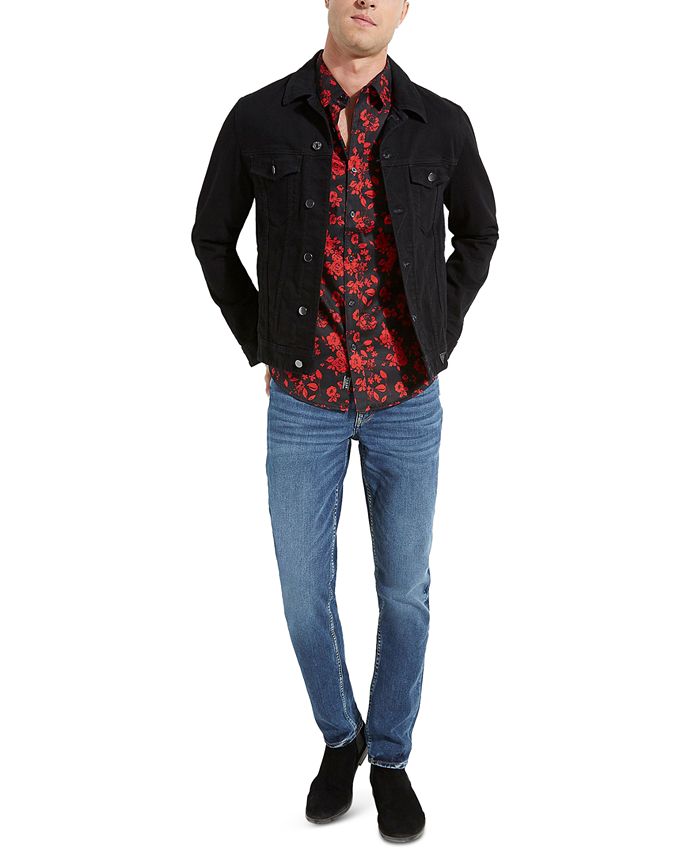 GUESS Men's Gothic Floral Shirt & Reviews - Casual Button-Down Shirts ...