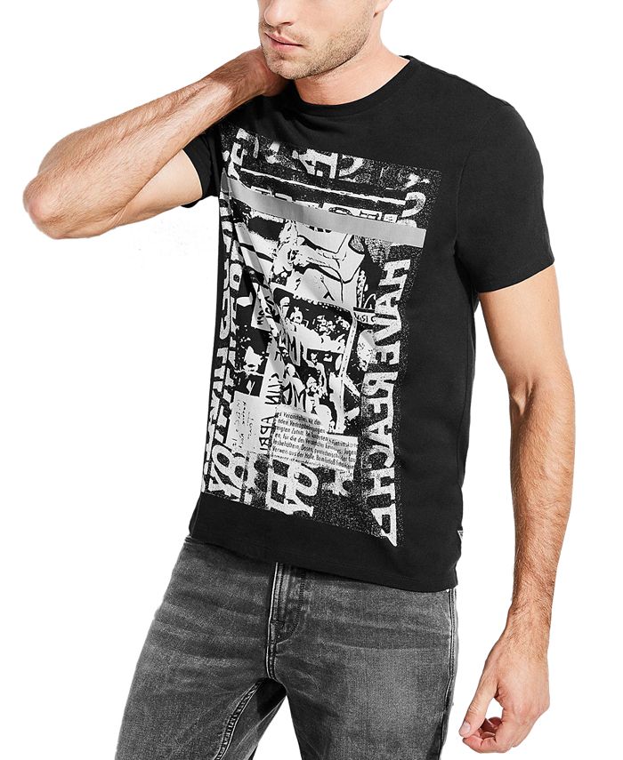 GUESS Men's Neon Collage Graphic T-Shirt & Reviews - T-Shirts - Men ...