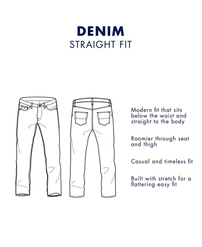 Tommy Hilfiger Men's Big & Tall Straight Fit Stretch Jeans - Macy's