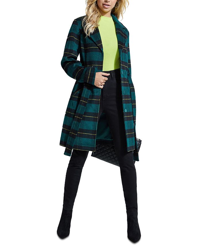 Guess shop plaid coat