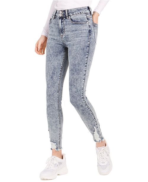 Indigo Rein Juniors Ripped Acid Wash Skinny Jeans Reviews