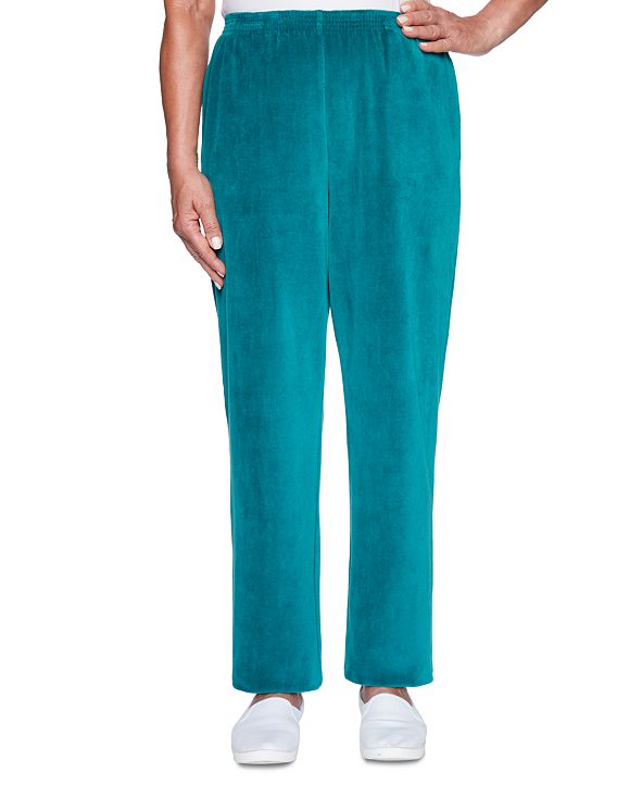 Alfred Dunner Bright Idea Proportioned Velour Pants & Reviews - Pants ...