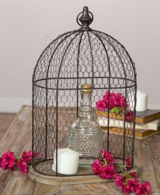 VIP Home & Garden VIP Home International Metal and Wood Cage Decor