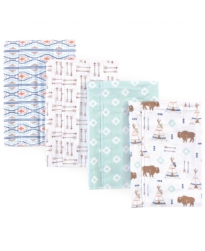 Hudson Baby Layered Flannel Burp Cloth 4 Pack