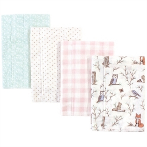 Hudson Baby Layered Flannel Burp Cloth 4 Pack