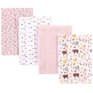 Hudson Baby Layered Flannel Burp Cloth 4 Pack