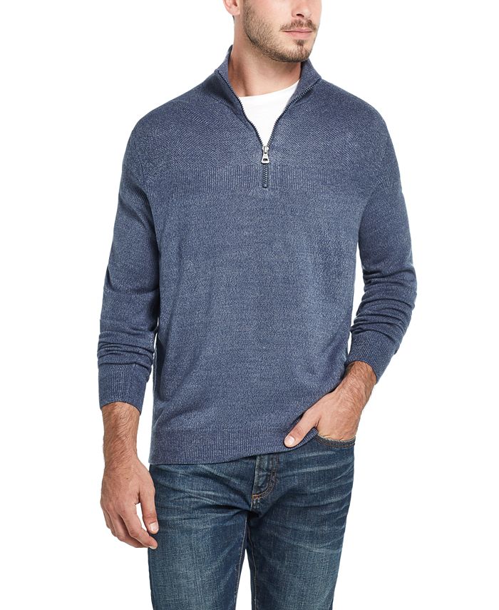 Weatherproof Vintage Men's Soft Touch Quarter-Zip Sweater - Macy's