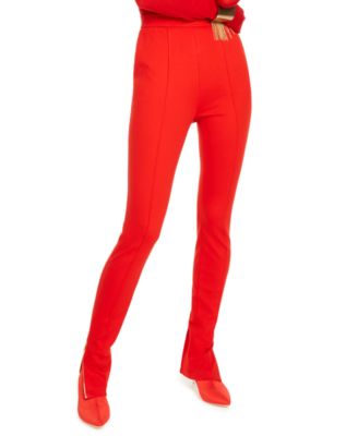 Escada - Rita Ora Zippered Side-Slit Skinny Pants