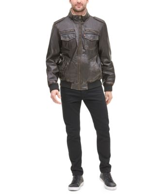 macys levis leather jacket