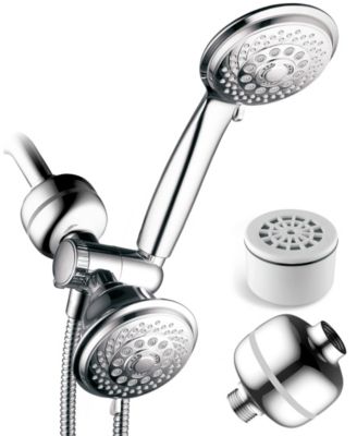 HotelSpa - 30-Setting Shower Head/Handheld Combo and 3-Stage Shower Filter