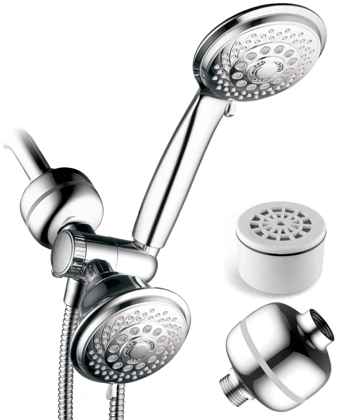 30-Setting Shower Head/Handheld Combo and 3-Stage Shower Filter - Chrome