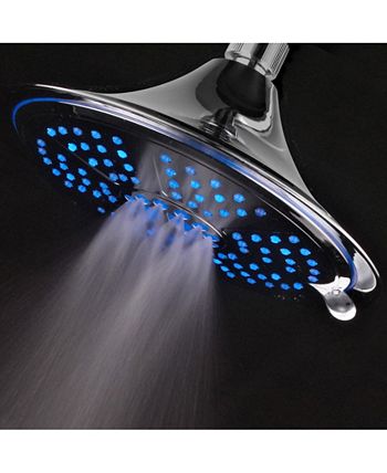 HotelSpa - Hotel Spa 8 Inch, 5-Setting Rainfall LED Shower Head with Color-Changing Temperature Sensor