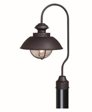Vaxcel Harwich Coastal Farmhouse Barn Clear Seeded Glass Post Mount Light