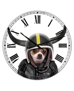 Designart Little Dog with Attitude Large Modern Wall Clock - 36