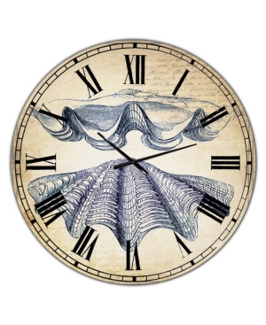 Designart Blue Sea 4 Large Nautical & Coastal Wall Clock - 36