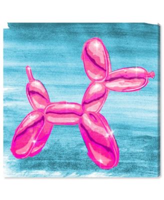 Balloon Dog Pink Canvas Art, 16" x 16"