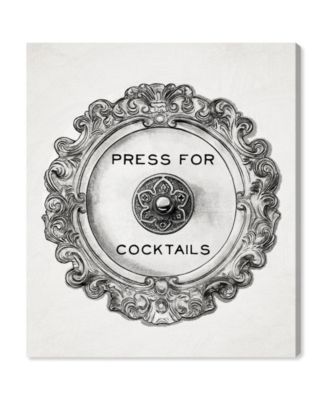 Press for Cocktails Canvas Art, 30" x 36"