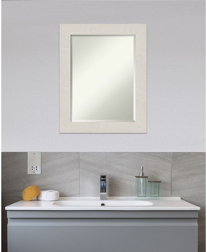 Amanti Art Rustic Plank Framed Bathroom Vanity Wall Mirror, 23.38