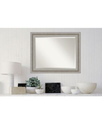 Parlor Silver-tone Framed Bathroom Vanity Wall Mirror, 33.5" x 27.50"