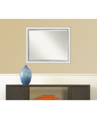 Eva Silver-tone Framed Bathroom Vanity Wall Mirror, 31.12" x 25.12"