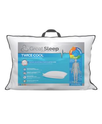Twice Cool Premium Adjustable Foam Cluster King Pillow