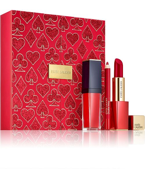 Estee Lauder 3 Pc Limited Edition Lady Luck Ruby Lips Gift Set Reviews Makeup Beauty Macy S