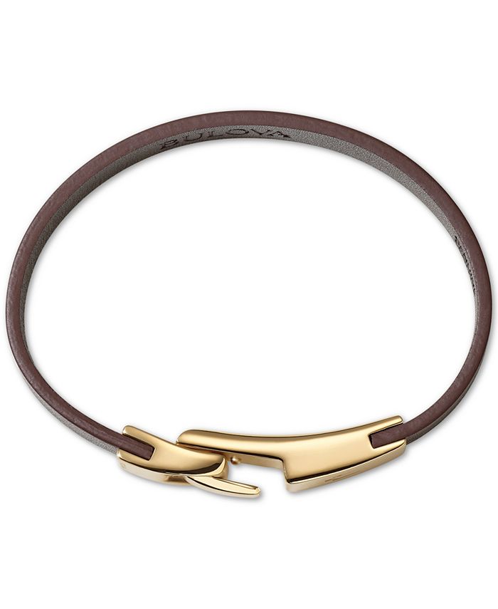 Bulova leather bracelet Clearance
