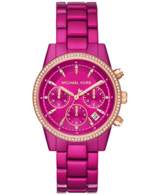 mk pink watch