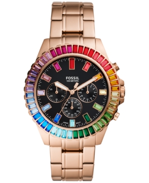 FOSSIL MEN'S CHRONOGRAPH GARRETT ROSE GOLD-TONE STAINLESS STEEL BRACELET WATCH 44MM - LIMITED EDITION 