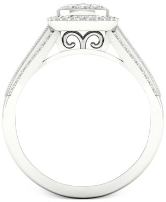 Diamond Teardrop Cluster Statement Ring (1/2 ct. t.w.) in Sterling Silver