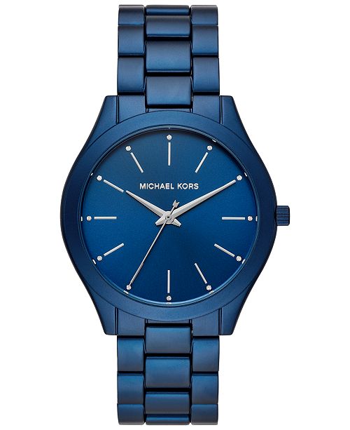 Michael Kors Women S Slim Runway Aluminum Bracelet Watch 42mm